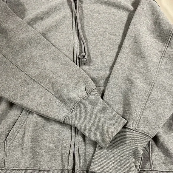 Long Sleeve Grey Full Zip Hoodie - Picture 7 of 11
